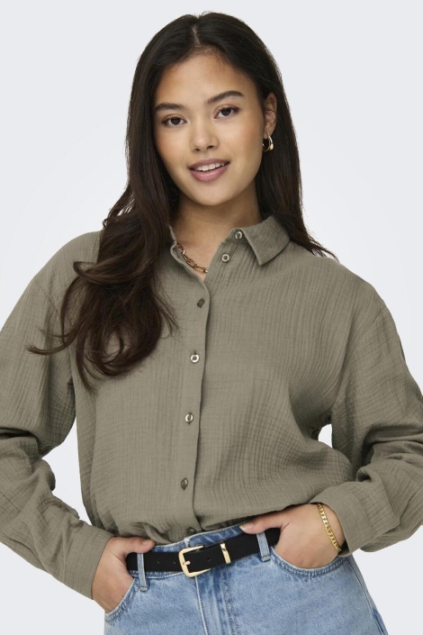 Jacqueline de Yong jdytheis life l/s loose shirt wvn n